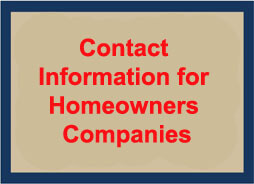 Contact Information for Homeowners Companies